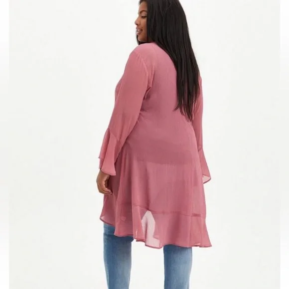 NWT- Torrid Sheer Kimono Size: 4 - Picture 2 of 8